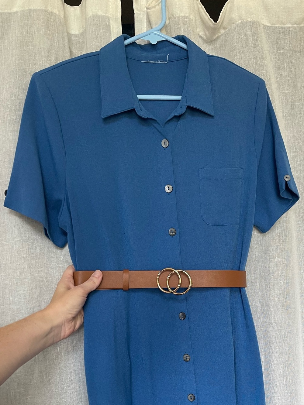 Vintage Blue Shirt Dress